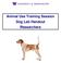 Animal Use Training Session Dog Lab Handout Researchers