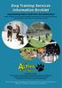 Dog Training Services Information Booklet
