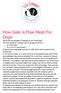 How Safe Is Raw Meat For Dogs