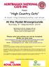 Present. High Country Cats. A multi ring championship cat show. At the Rydal Showgrounds Sunday 6 th September 2015