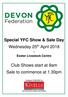Special YFC Show & Sale Day Wednesday 25 th April 2018