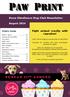 PAW PRINT. Knox Obedience Dog Club Newsletter. August Fight animal cruelty with cupcakes! What s inside