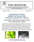 THE MONITOR. Volume 28 Number 9 September Monthly H.H.S. Meeting Holliday Park Nature Center Wednesday September 20 th, 7:00 p.m.