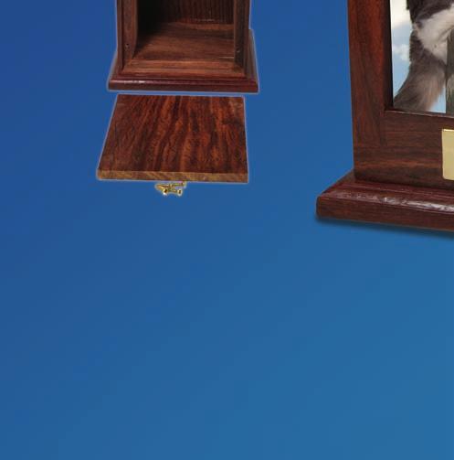 Small Hardwood Urn (for pets 50 lbs or less) 5 1/2 x 5 3/4 x 6 Photo Window:
