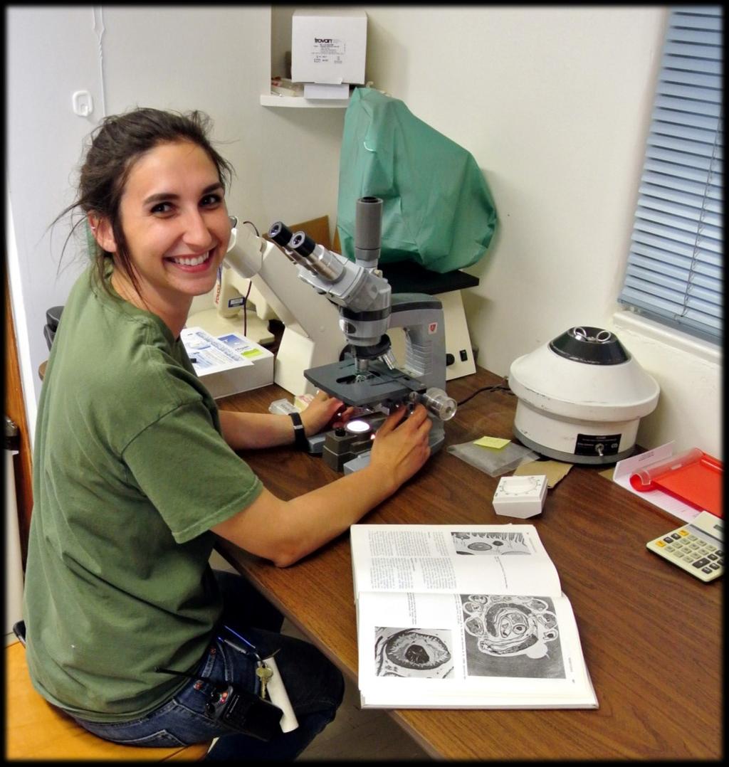 P a ge 4 S pots & S t ripes S pring 2016 Intern Utilizes EFBC s Species Diversity for Study There s a lot to learn about a cat s health from their stool, and EFBC-FCC intern Kelsey Clarke is on a