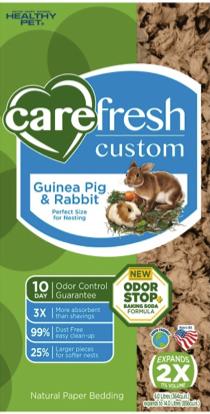 carefresh Custom Rabbit and Guinea Pig Bedding carefresh Custom Bedding is designed specially for the unique needs and behaviors of rabbits and guinea pigs.