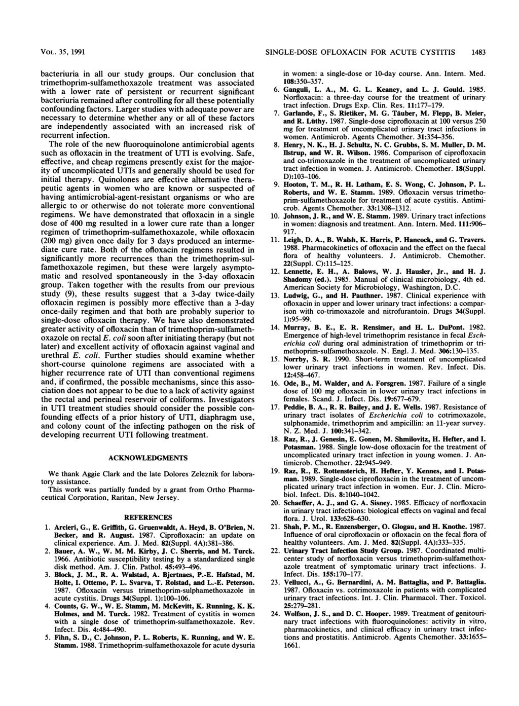VOL. 35, 1991 bacteriuria in all our study groups.
