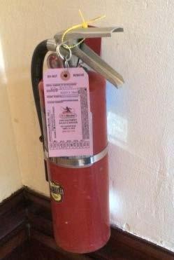 Fire extinguishers & alarm are only for