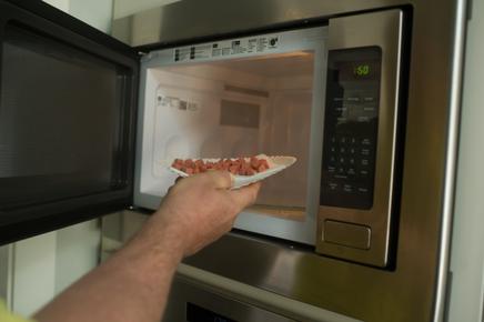 Our microwave is 1500 Watts. Yours may be different. In our microwave, we cook five chopped hot dogs on HIGH power in four intervals: 8 minutes, then 3 minutes, then 2 minutes, then 1 minute.