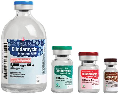 CLNDAMYCN njection, UP nnovator Product Name: CLEOCN (CLEOCN is a registered trademark of Pharmacia & Upjohn Company, LLC.