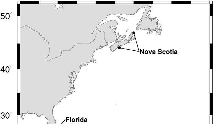detected in Canada. This finding is consistent with recent results from satellite telemetry (Witt et al. 2011) and tag-recapture studies (Billes et al.
