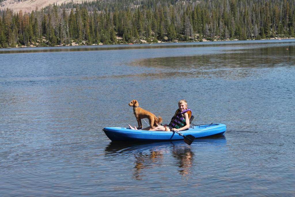 Man s Best Friend Joshua Mumford kayaking with Ginger the dog. Dogs and humans have been together for thousands of years.