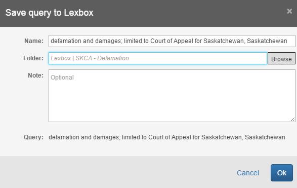 Monitoring case law with LexBox: Construct a search that retrieves the case law you