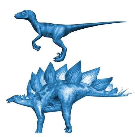 Dinosaurs in the lizard-hipped Saurischia group are divided into two groups: Theropoda fearsome, bipedal carnivores.