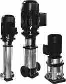 Vertical multistage centrifugal electric pumps available in various versions: cast iron (EVMG), AISI 304 stainless steel (EVM), AISI 316 stainless steel (EVML).