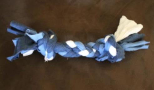 rope toys Cut strips of old t-shirts or fabric