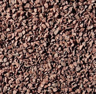 Scottish Red 14mm single sized Red Granite. Flower borders, ground cover mulch, infill around ponds, plant pot topping and water features.