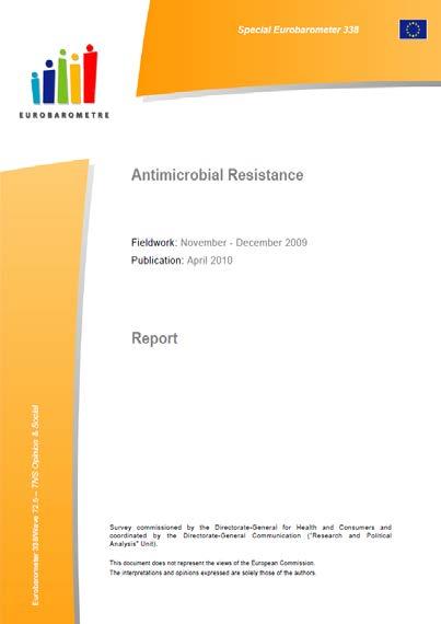 Special Eurobarometer Antimicrobial Resistance, 2010, 2013 & 2016 Special