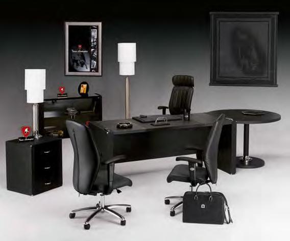 41 RACING RACING OFFICE Office system leather alpina black, ostrich black or blue, nickel metal fittings RACING