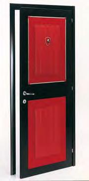Montecarlo door wooden frame black lacquered - steel