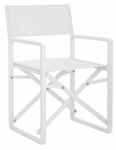 Hollywood NAR-0072 Struttura in alluminio verniciato, seduta e schienale in textilene.
