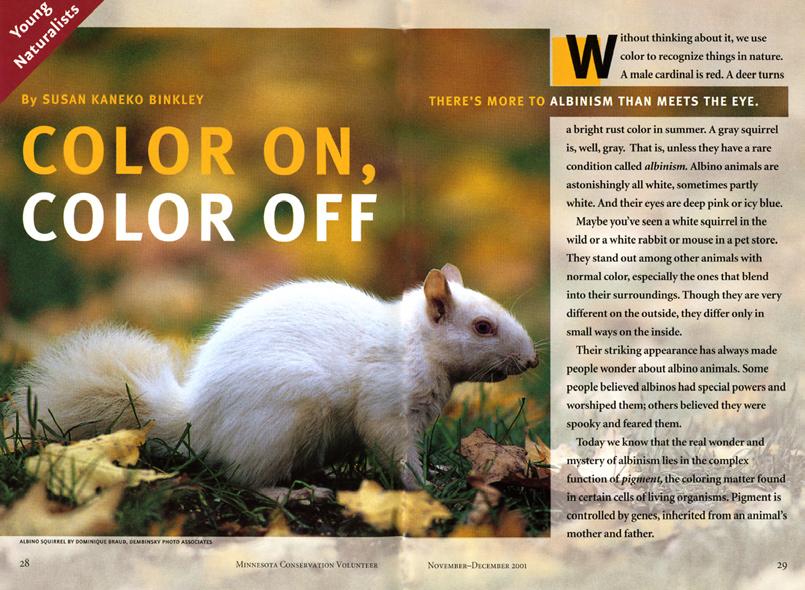 mn.us/young_naturalists/coloroncoloroff. Young Naturalists teachers guides are provided free of charge to teachers, parents, and students.