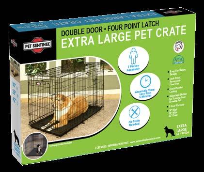 530093 Small Pet Crate - 24in. L Medium Pet Crate - 30in. L Large Pet Crate - 36in. L Extra Large Pet Crate - 42in.