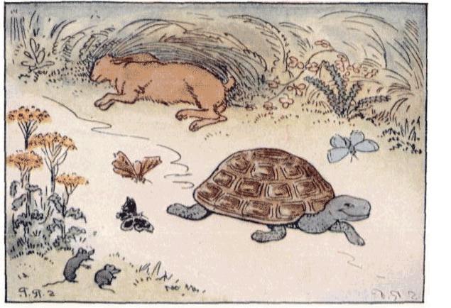 Aesop s Fables The Hare and the Tortoise A Hare one day ridiculed the short feet and slow pace of the Tortoise, who replied, laughing: "Though you be swift as the wind, I will beat you in a race.