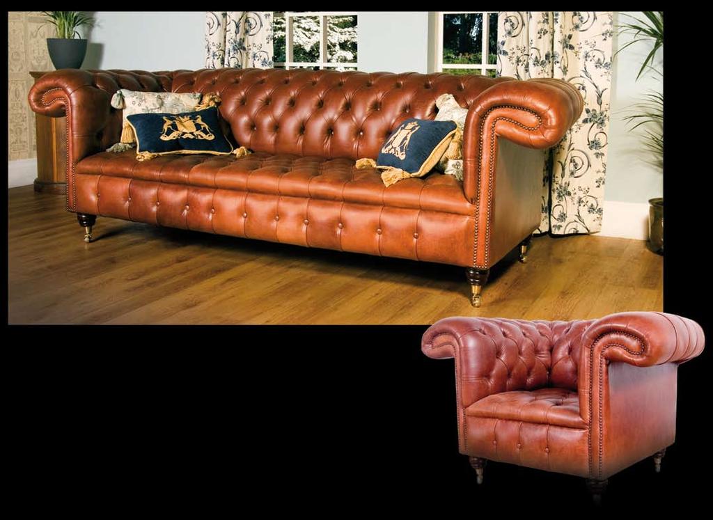 This is our stunning top of the range sofa; it is made to an original 19th century design with swept over arms, cushioned seat and fully