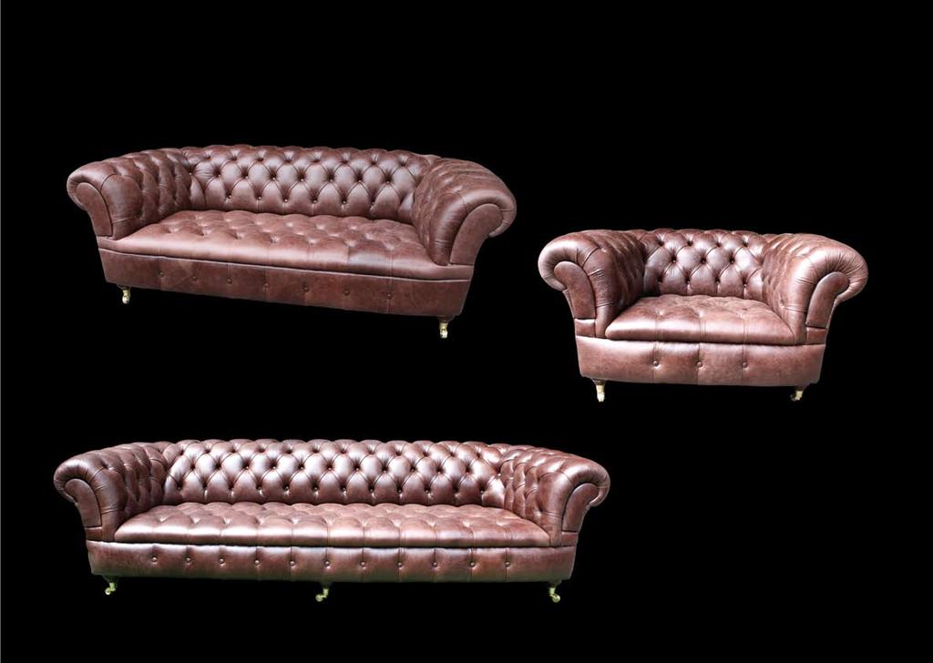 The exclusive design of this sofa for London Gallery is based in old plans dated two centuries ago adding extra depth for great comfort.