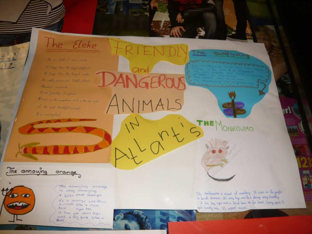 Comparing mythical creatures in Atlantis - a project
