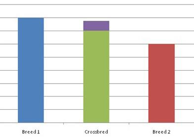 carcass quality and marbling In addition, both breeds show good components and identical total lbs of fat and protein.