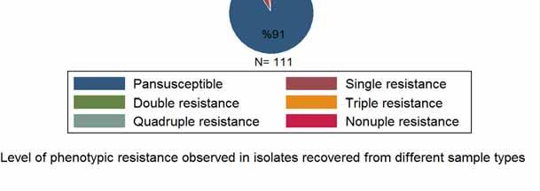 to 1 class of antibiotic 5 isolates were resistant to 2