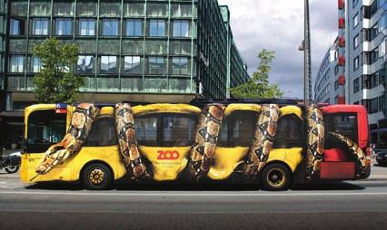 137 Snake Crushes Bus The Copenhagen Zoo in Denmark has designed one of the most intriguing advertising campaigns: a Boa Constrictor constricting a city bus.