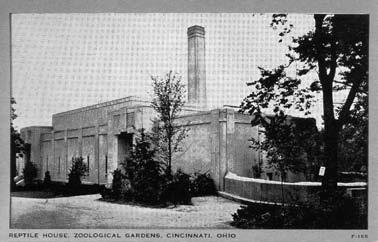 138 Postcard of original Reptile House, now bird house, at Cincinnati Zoological and Botanical Gardens. Credit: provided by Brint Spencer. In their book American Zoos During the Depression.