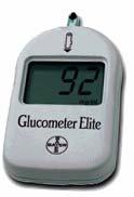 The meter (or monitor) soon displays the blood glucose concentration as a number on the meter's digital display.