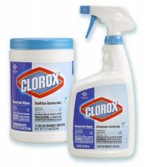 Level of Disinfection Clorox Germicidal Wipes / Clorox Germicidal Spray Six Log Kill reduction (99.