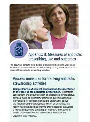 Nursing Home Core Elements: Appendix B Provides detailed examples for monitoring antibiotic use process and outcome measures