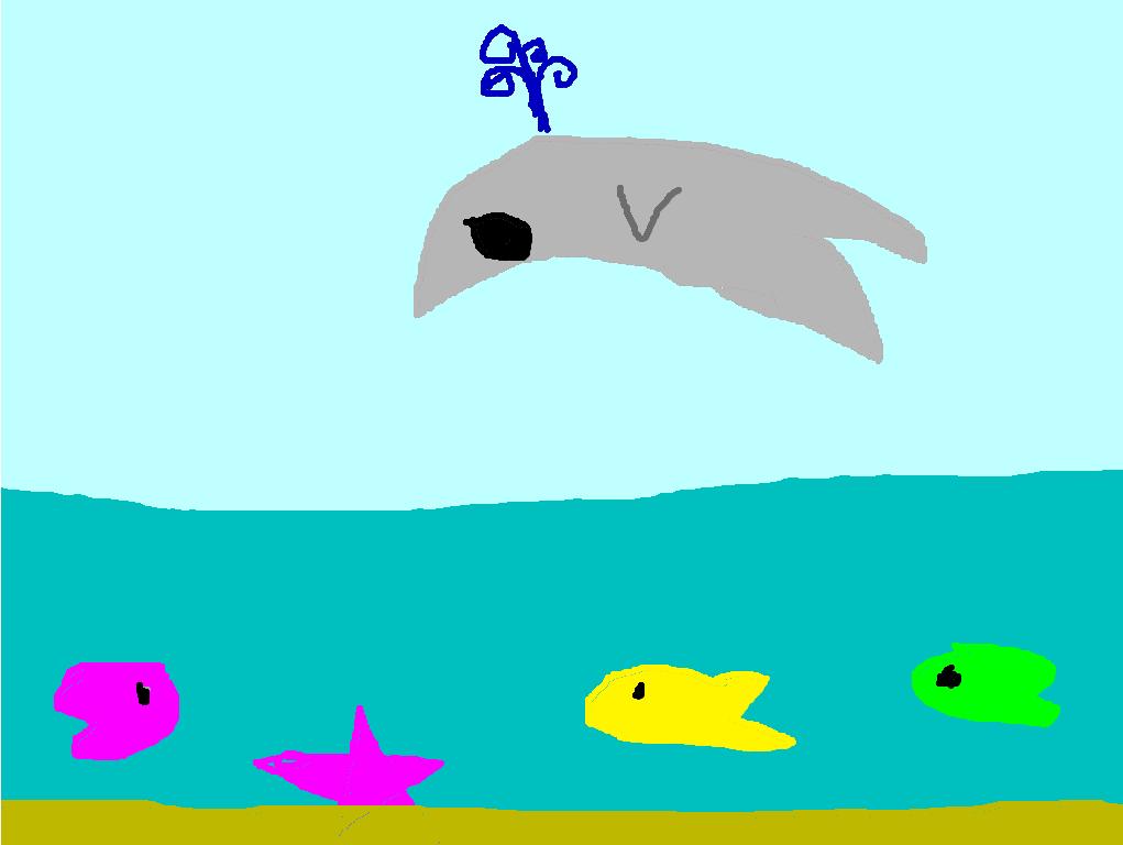Amazing Dolphin By Claudia My amazing animal is the dolphin. It lives in oceans all around the world. It is a carnivore and it eats fish and squid. It can weigh up to 600 pounds.