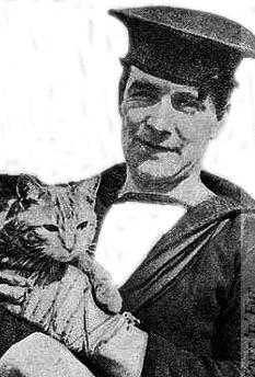 On board was ship's cat, Jimmy, a large, long-haired, tortoiseshell type who had been adopted by one of the ship's cooks when his former owner, an Australian soldier, had been wounded and was no