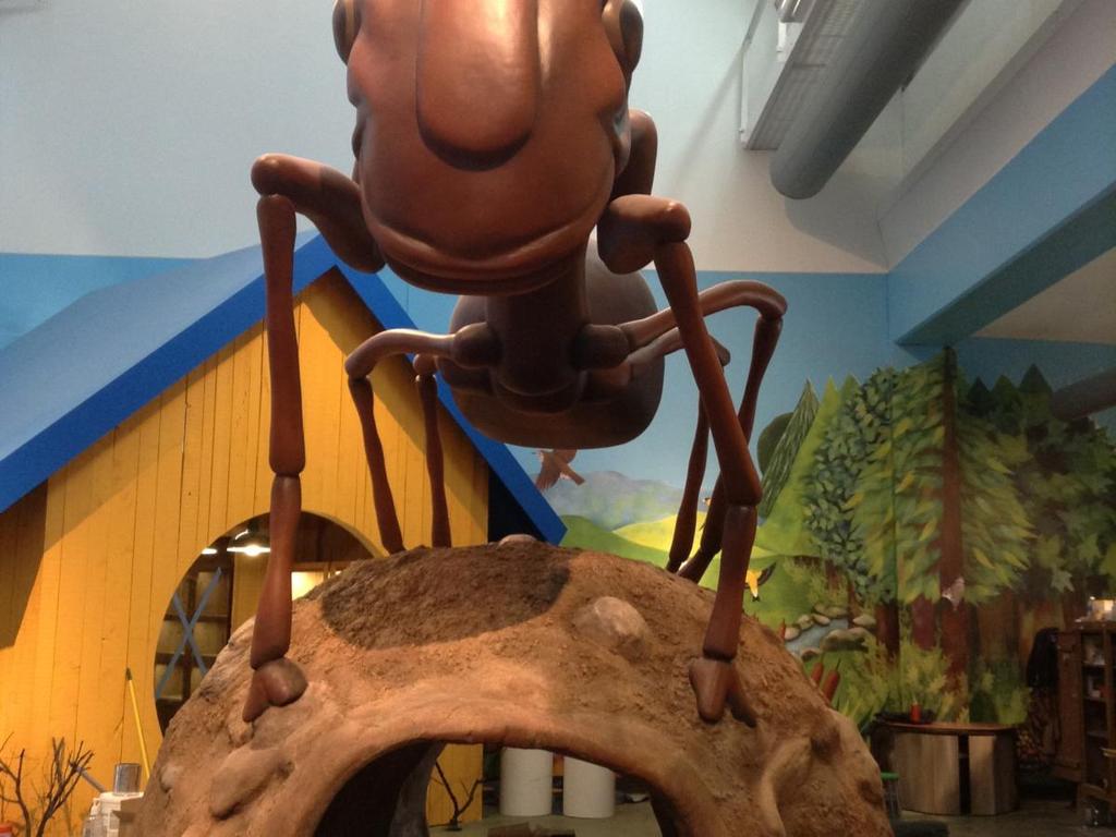 The ant can be kind of scary. It is very large and has big eyes.