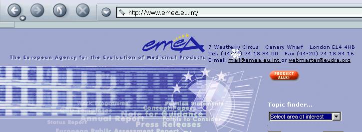 Publications of the EMEA.