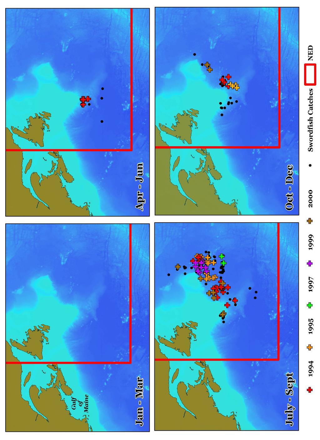 36 North Atlantic transition zone Figure 8: Spatial and temporal distribution of