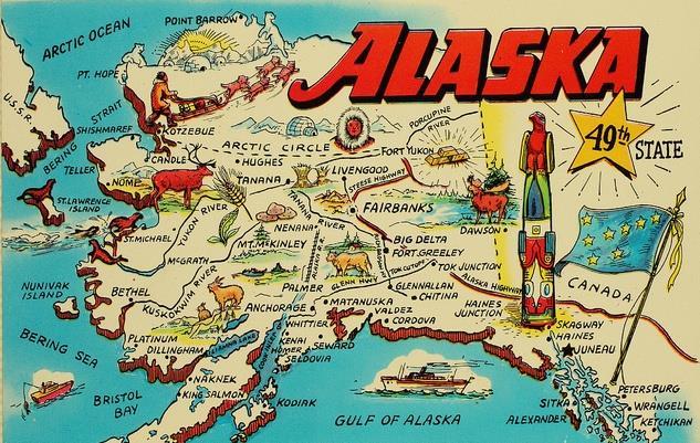 Alaska Alaska, the largest state in the union, was purchased from Russia in 1867 for $7.2 million. That may sound like a lot, but it is really under 2 an acre!