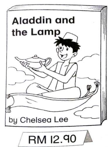 C) Read the description of the book. Answer the questions. (9m) This story is about a boy named Aladdin and his adventure after getting a magic lamp. He met a wicked wizard, a genie and a princess.