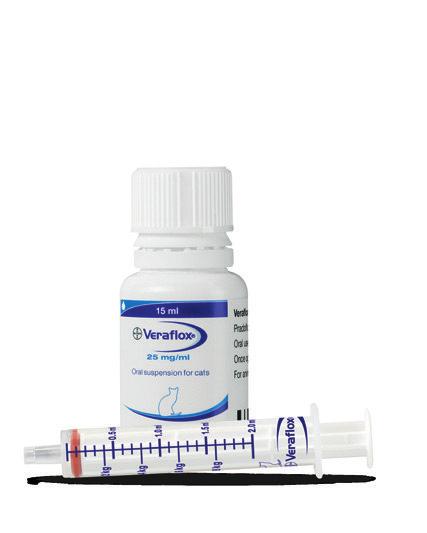 dosing For cats: Veraflox is available in a well-accepted once-daily oral
