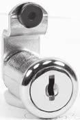 disc tumbler cylinder cam locks HOLES FOR ALL CAM LOCKS CAM DIMENSIONS LOCK APPLICATION LIPPED/ OVERLAY Metal Wood All locks feature FlexaCam U.S. Patent No. 9,512,653.