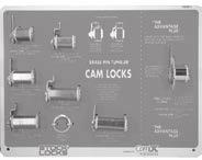 sample boards CAM LOCKS Pin Tumbler V69B-1 Board V69B-1 Board displays C8101, C8102, C8103, C8106, C8108, C8109
