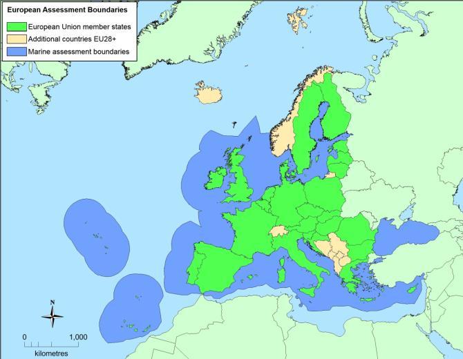European Red List of Habitats covers the EU28, EU28+ (Iceland, Switzerland, Norway & the