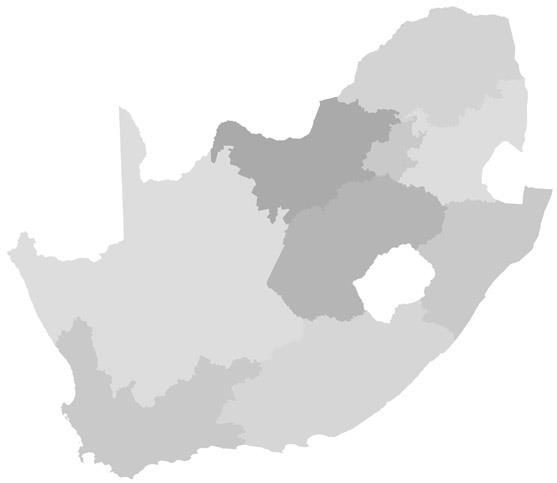 Gauteng 17 548 962 13.6 % North West 26 947 868 20.8 % Free State 10 552 521 8.2 % Limpopo 3 147 449 2.4 % Mpumalanga 25 478 638 19.7 % KwaZulu-Natal 9 054 862 7.